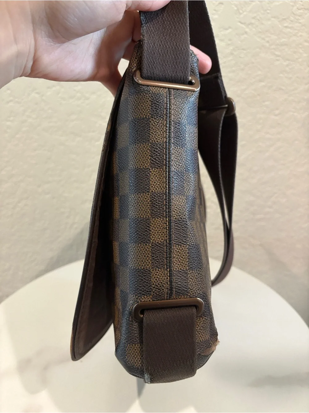 Louis Vuitton Damier Ebene Brown Brooklyn PM Crossbody Bag